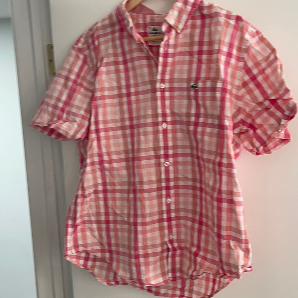 Lacoste button down short sleeve